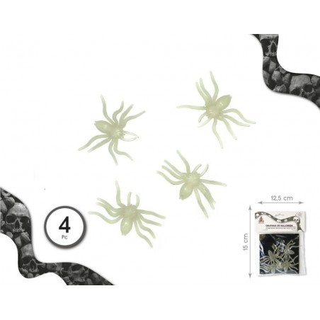 Arañas Fosforescentes 4 piezas