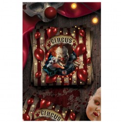 Servilletas de Payaso Circus Terror 12uds 33x33cms