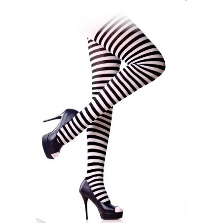 Panty Blanco Rayas Negras...