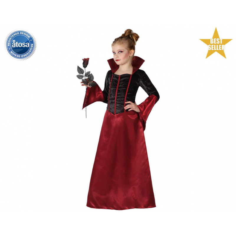 DISFRAZ VAMPIRESA NIÑA INFANTIL DRÁCULA ELEGANTE