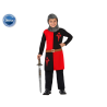 DISFRAZ CABALLERO CRUZADAS NIÑO INFANTIL NEGRO ROJO