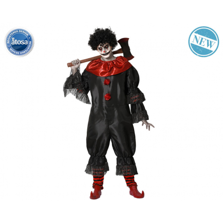 DISFRAZ PAYASO DIABÓLICO ADULTO NEGRO