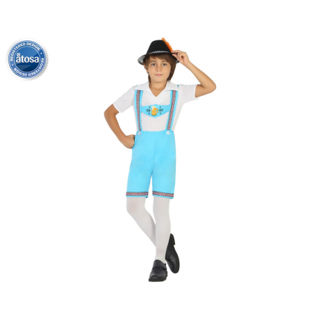 DISFRAZ ALEMAN NIÑO INFANTIL CELESTE