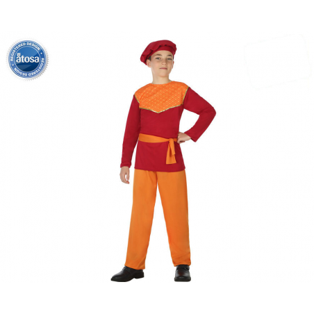 DISFRAZ NIÑO PAJE ROJO