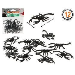 PACK ESCORPIONES NEGROS HALLOWEEN 12 U