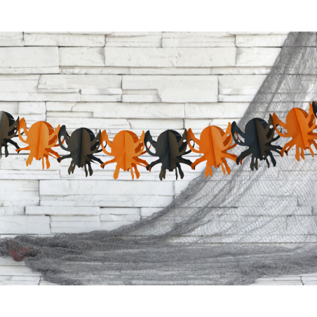 GUIRNALDA PAPEL ARAÑAS HALLOWEEN 300 CM