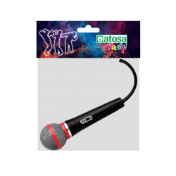 MICRÓFONO FALSO NEGRO 29 CM