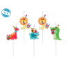 SET 5 VELAS ANIMALES FELICES