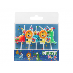 SET 5 VELAS ANIMALES FELICES