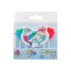 SET 5 VELAS SIRENAS DEL MAR