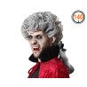 PELUCA HALLOWEEN VAMPIRO TIRABUZONES GRIS
