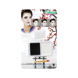 KIT MAQUILLAJE GEISHA ASIÁTICA CARNAVAL