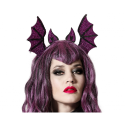 DIADEMA MURCIÉLAGO HALLOWEEN VIOLETA