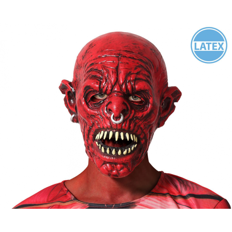 MÁSCARA LATEX MONSTRUO ROJO