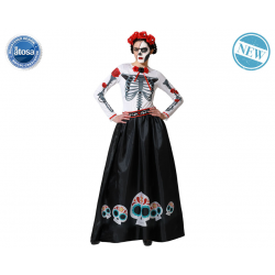 DISFRAZ ESQUELETO MEJICANO CATRINA MUJER