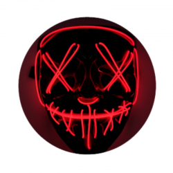 Máscara con Tubos de Luz Roja