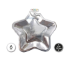 Plato Estrella Plateado 6uds.