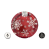 Plato Rojo Copo Nieve 23cm. pack 6uds