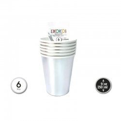 Vaso Plateado 270ml pack 6uds