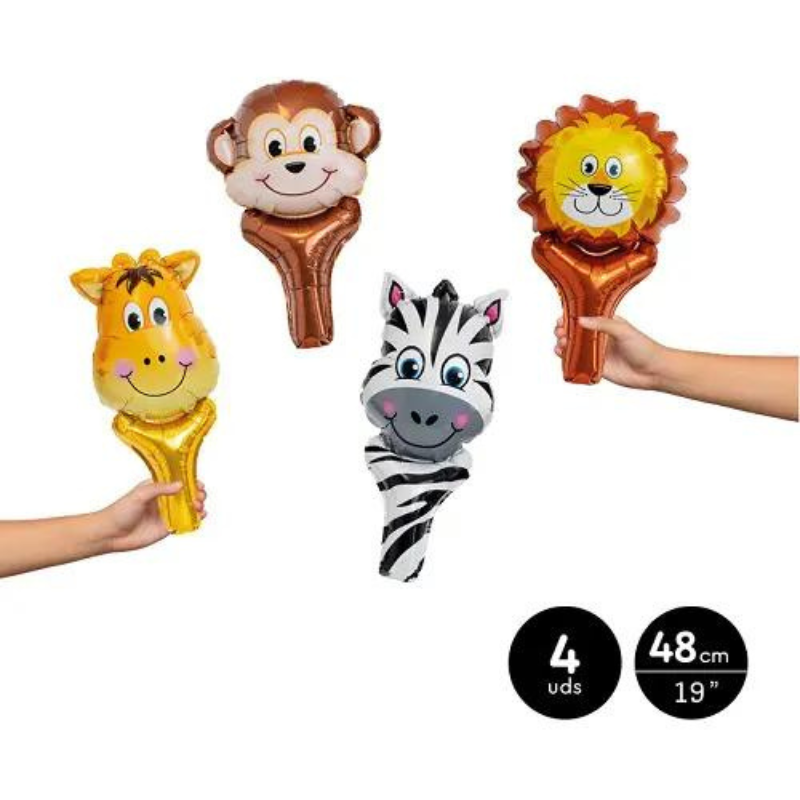 Set 4 Globos Animales 48cm
