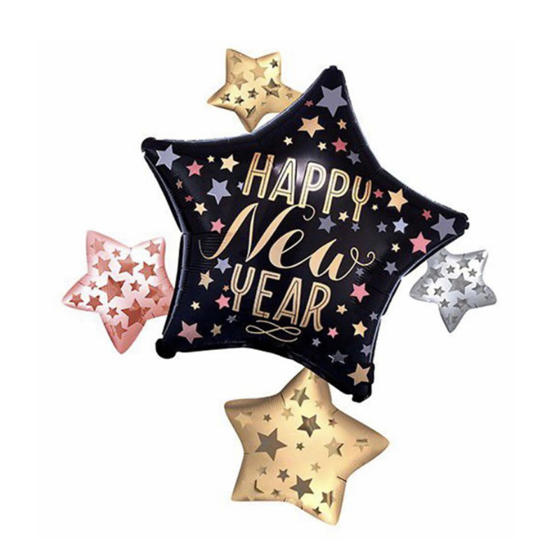 Globo Feliz Año Nuevo de Estrella 69x75cm