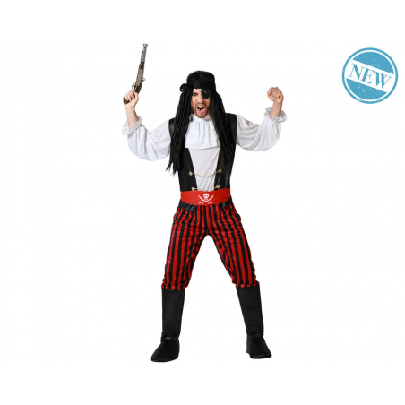 DISFRAZ PIRATA HOMBRE ADULTO RAYAS
