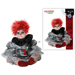 DISFRAZ PAYASO GRIS BEBÉ
