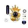 Conjunto de Globos Corona con Soporte Luminoso 7 Piezas