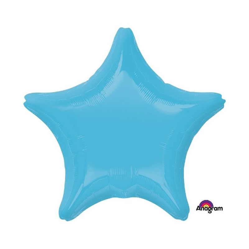 GLOBO ESTRELLA AZUL CARIBEAN 18" 45 CM.