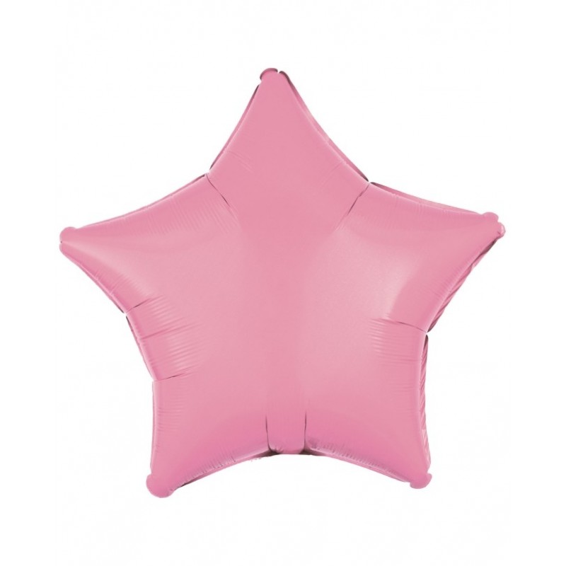 GLOBO ESTRELLA ROSA METAL 18" 45 CM.