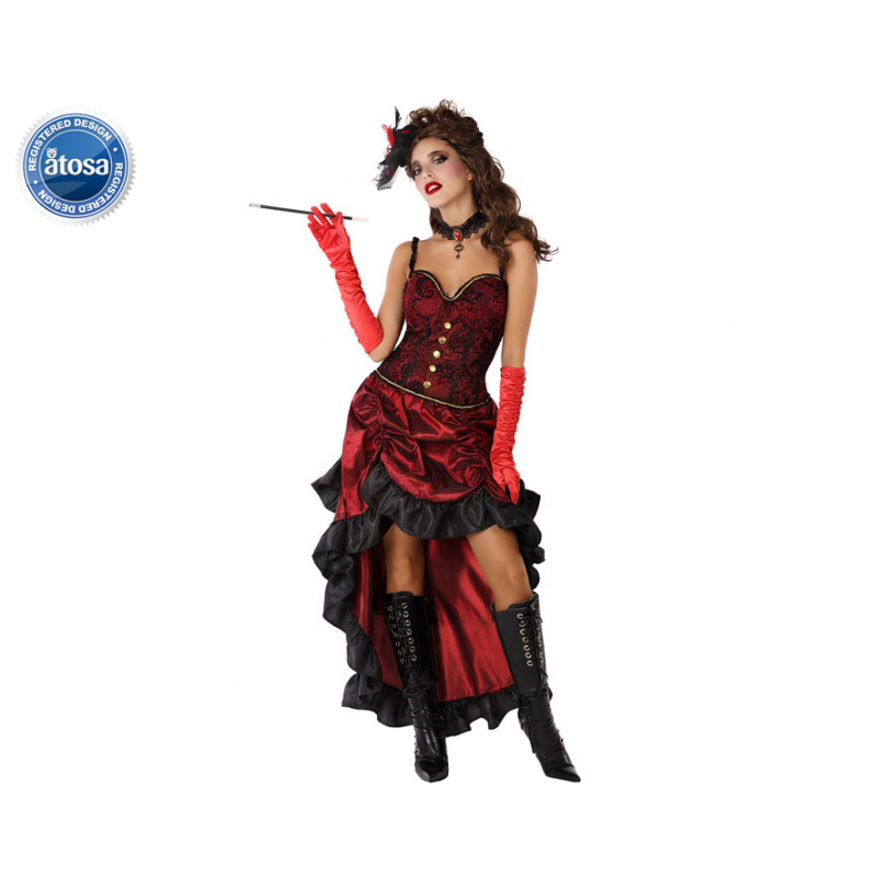 DISFRAZ CABARET ROJO ADULTO MUJER ADULTO