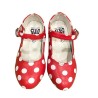 Zapatos de Sevillana Rojos Lunares Blancos Infantiles