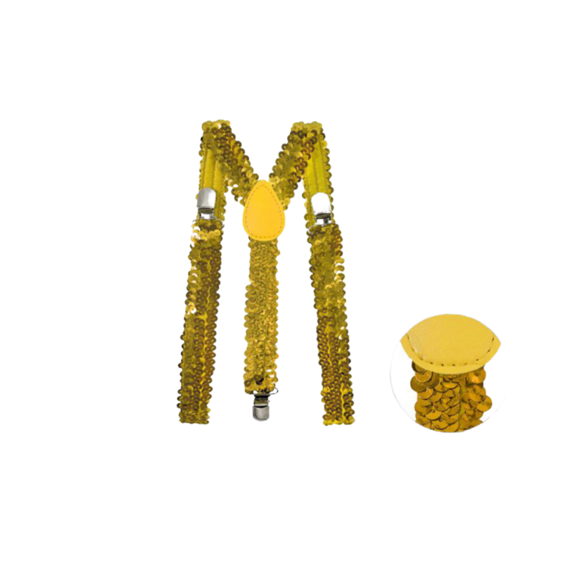 Tirantes con Lentejuelas Dorados