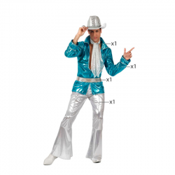 Disfraz Disco Azul Adulto