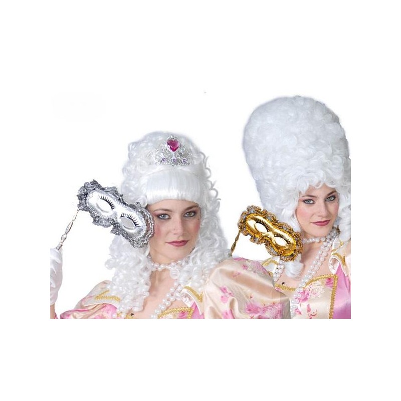 ANTIFAZ CON PLATA-DORADO CON PUNTILLA