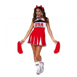 Disfraz de Animadora USA para Mujer - Vestido Incluido, Pompones Aparte