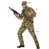 Disfraz Militar de Camuflaje Adulto - Completo con Pantalón, Camisa y Gorra
