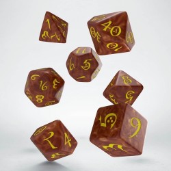 QW DADOS CLASSIC RPG CARAMEL & YELLOW SET (7)