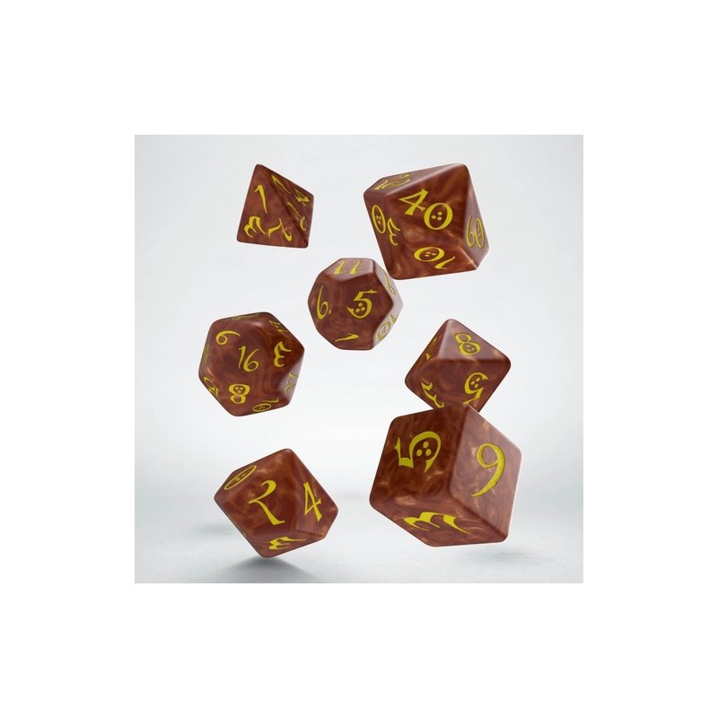 QW DADOS CLASSIC RPG CARAMEL & YELLOW SET (7)