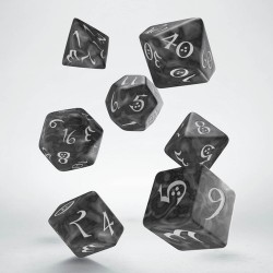 QW DADOS CLASSIC RPG SMOKY & WHITE SET (7)