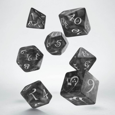 QW DADOS CLASSIC RPG SMOKY & WHITE SET (7)