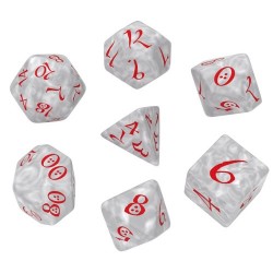 QW DADOS CLASSIC RPG PEARL & RED SET (7)