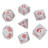 QW DADOS CLASSIC RPG PEARL & RED SET (7)