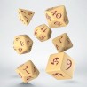 QW DADOS CLASSIC RPG BEIGE & BURGUNGY SET (7)