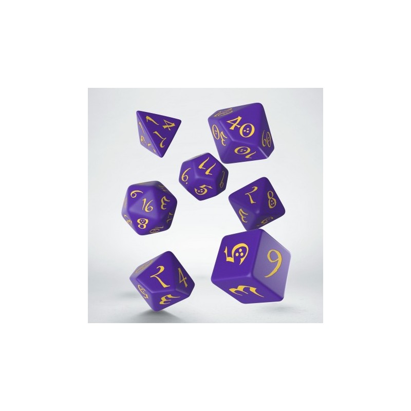 QW DADOS CLASSIC RPG PURPLE & YELLOW SET (7)