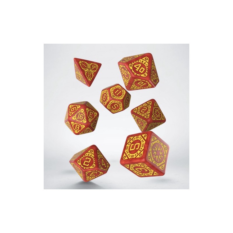 QW DADOS STARFINDER DAWN OF FLAME DICE SET (7)