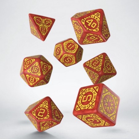 QW DADOS STARFINDER DAWN OF FLAME DICE SET (7)