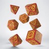 QW DADOS STARFINDER DAWN OF FLAME DICE SET (7)