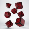 QW DADOS CELTIC REVISED BLACK & RED DICE SET (7)