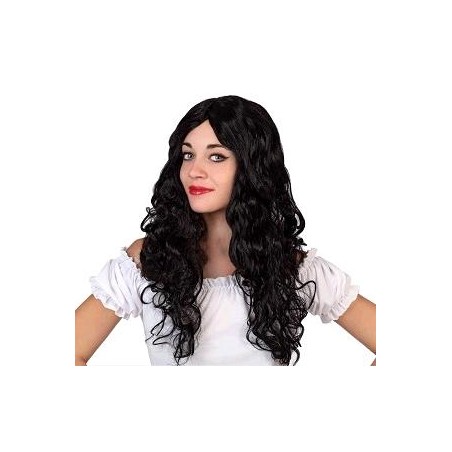 Peluca Larga Morena Ondulada